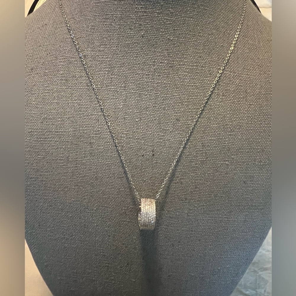 Elegant .925 Dee Berkeley CZ Ring Pendant Necklace
